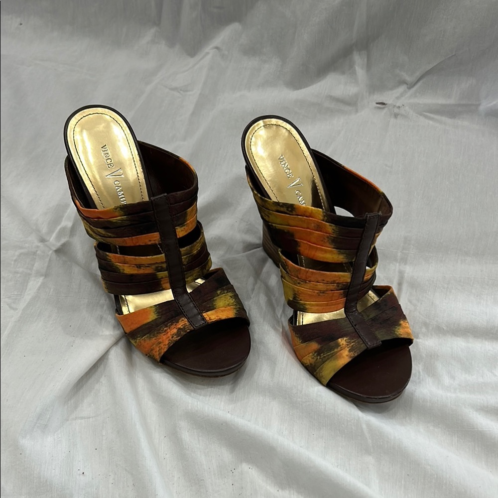 Vince Camuto Women's Multicolor (brown/yellow/orange) Heels
